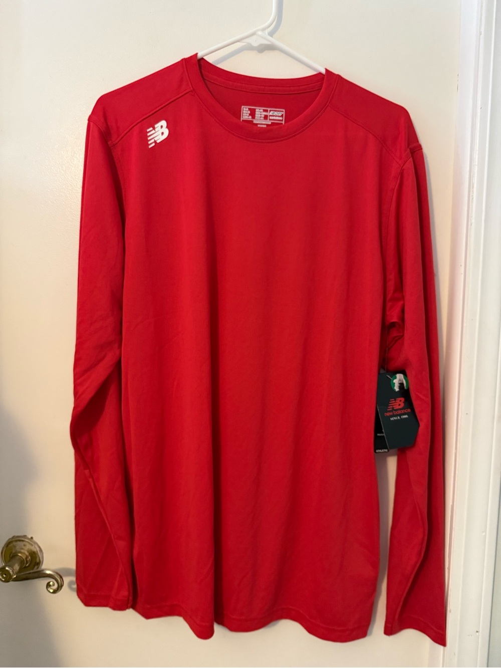 New Balance Men’s Long Sleeve Athletic Shirt - Red